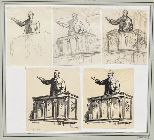 Viviani by Auguste Louis Lepère, drawing, 1914