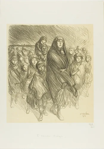 The Belgian Exodus by Théophile Alexandre Steinlen, print, 1915
