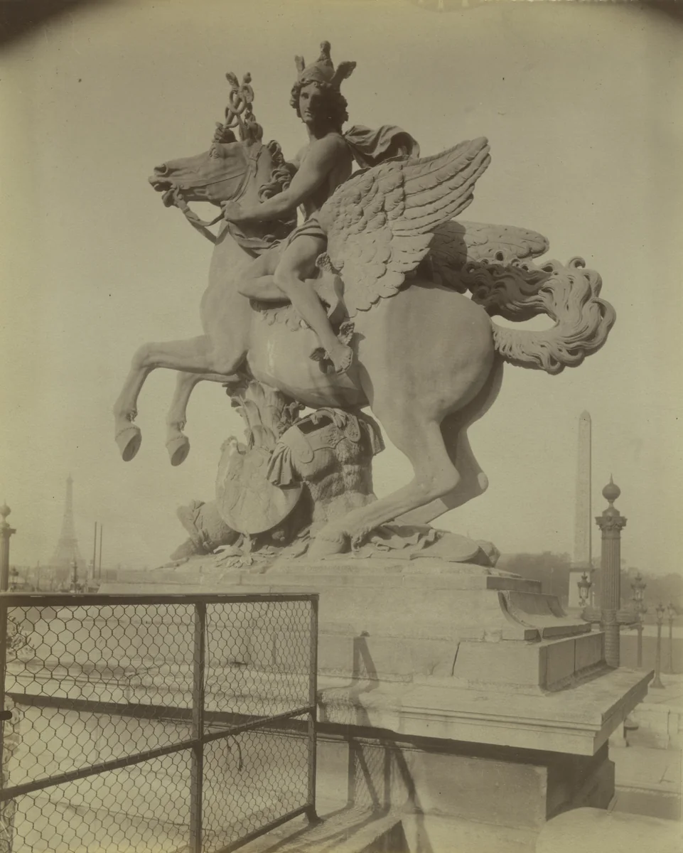 Tuileries - Marcure / par Coysevox by Eugène Atget, photograph, 1907