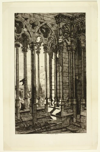 La galerie Notre-Dame by Charles Meryon, print, 1841-1868