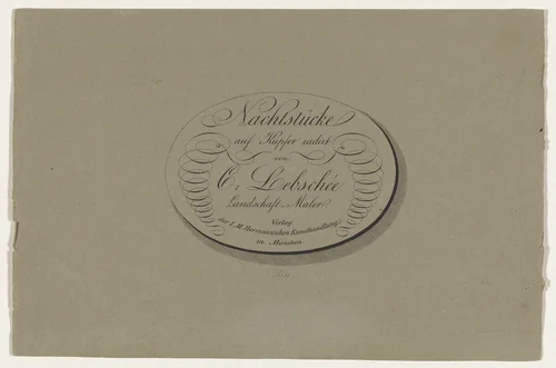 Title Page to Vier Nachtstücke by Carl August Lebschée; Johannes M. von Hermann, print, 1828