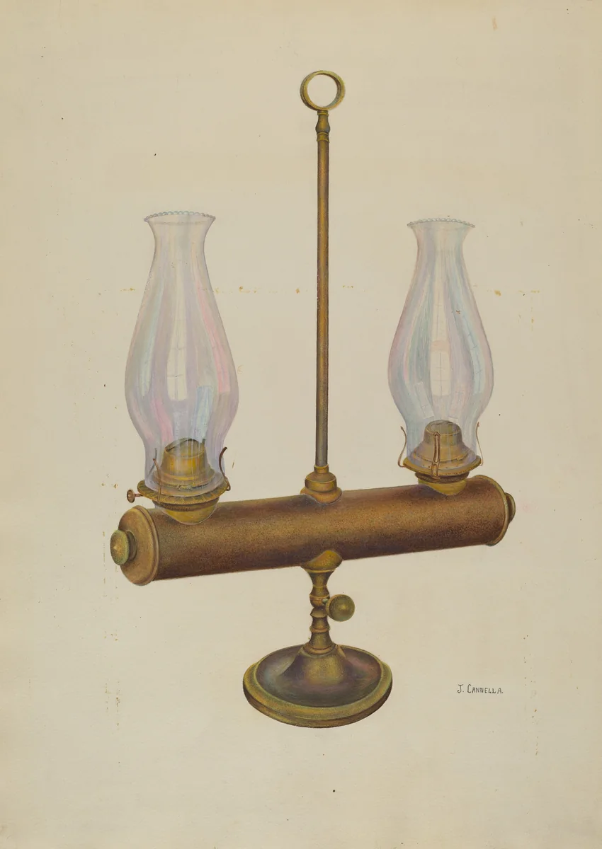 Reading Lamp by Joseph Cannella, index of american design, 1941