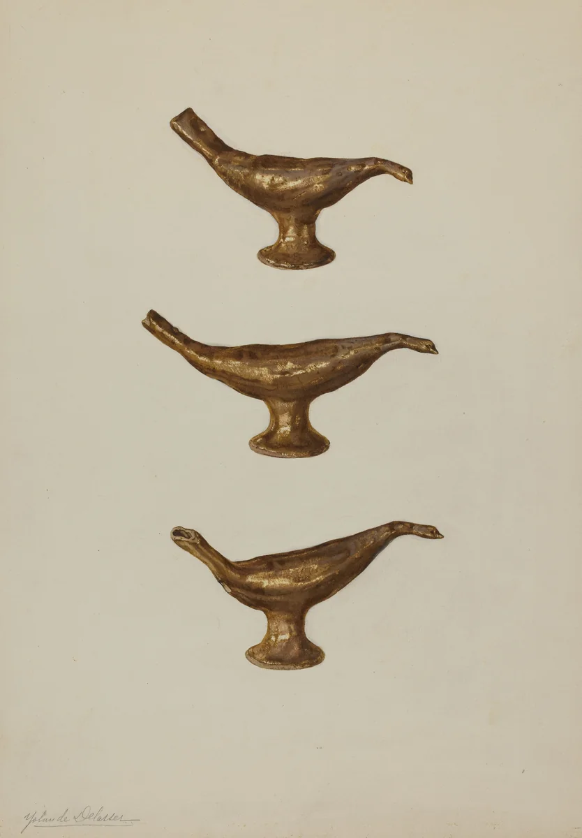 Pa. German Whistle by Yolande Delasser, index of american design, 1939