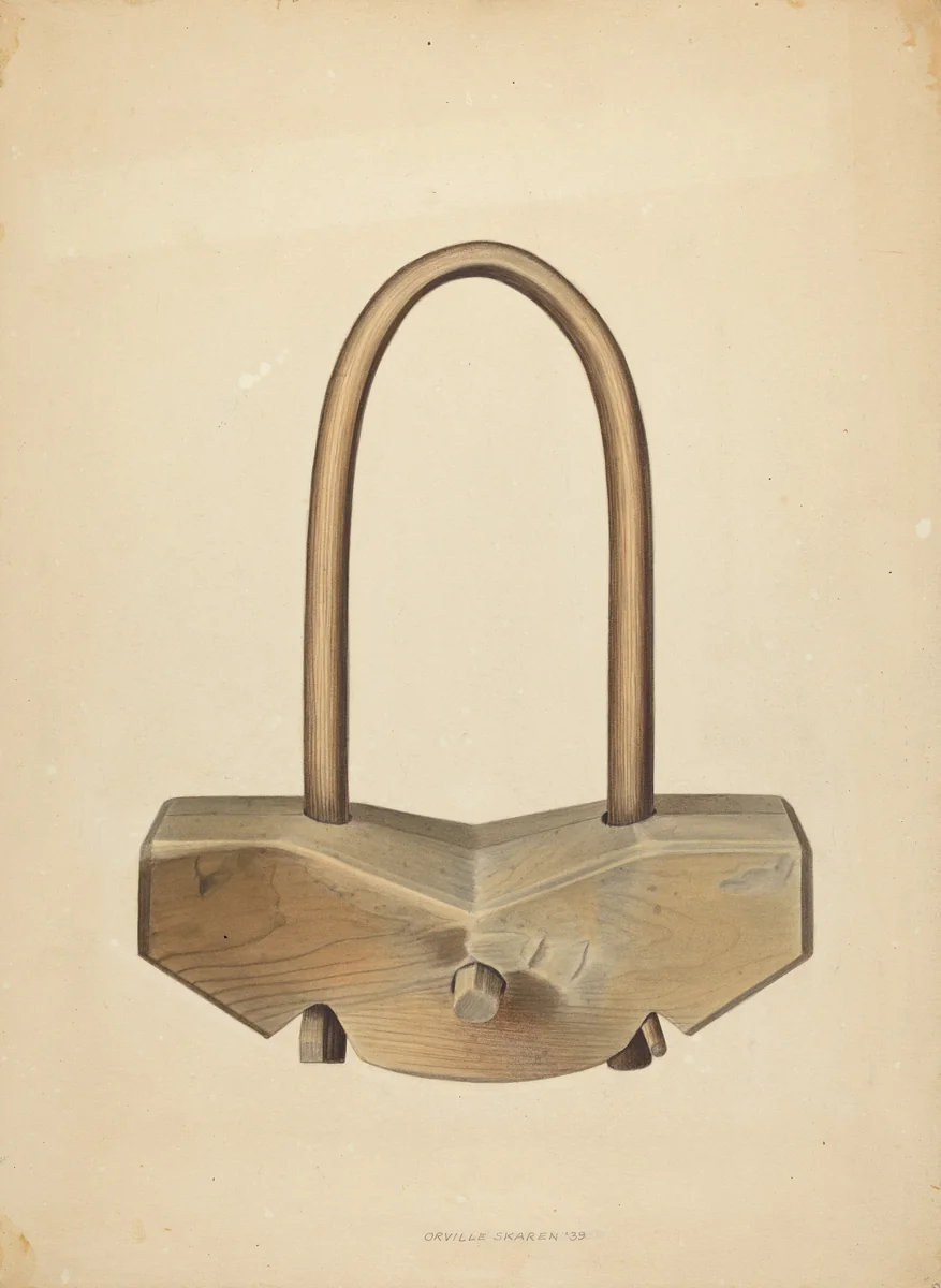 Single Ox Yoke by Orville Skaren, index of american design, 1939