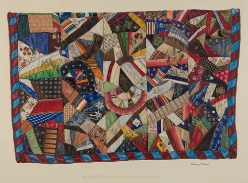 Crazy Quilt by Dolores A. Haupt, index of american design, 1938