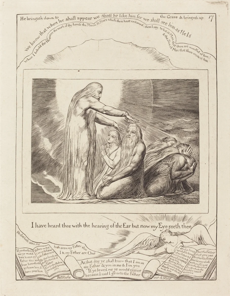 The Vision of God by William Blake, print, 1825