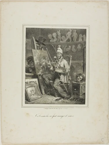 Ces Croûtes-là en Font Manger D'autres by Denis Auguste Marie Raffet, print, 1827-1828
