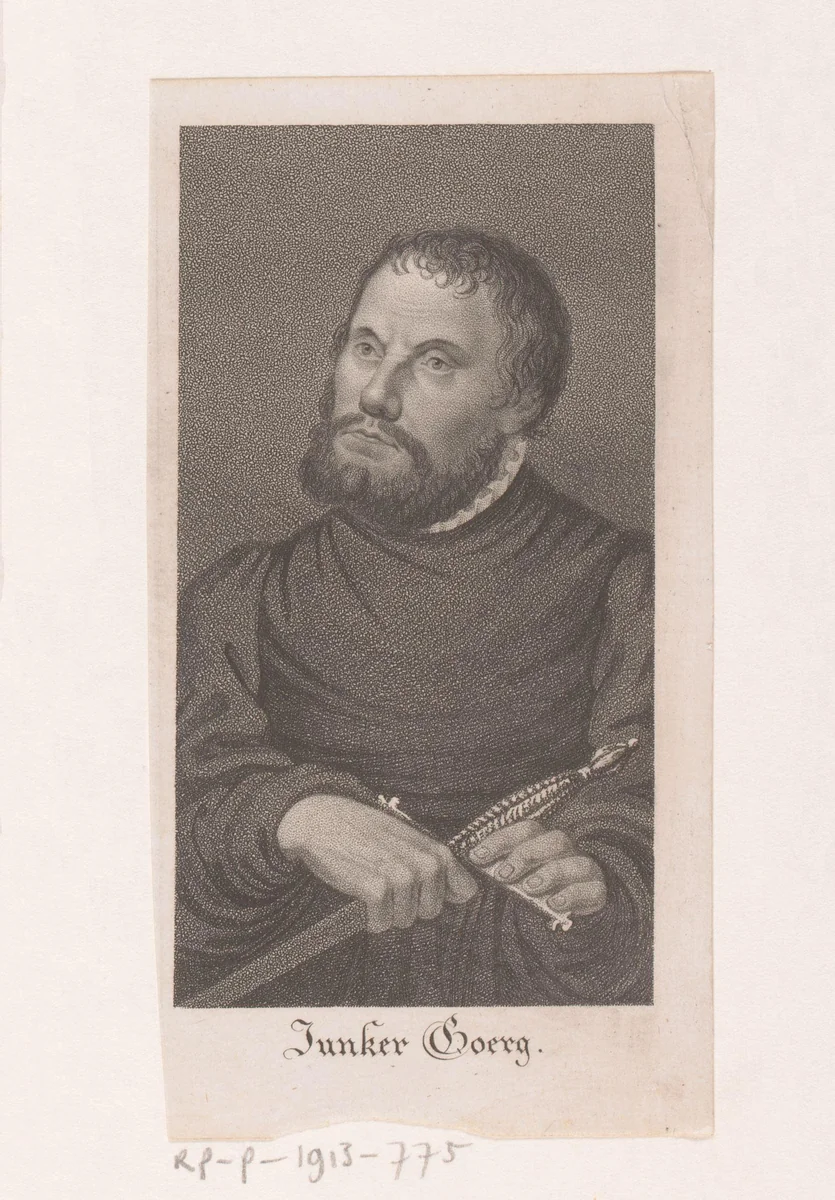 Portret van Martin Luther by Friedrich Wilhelm Meyer, print, 1817