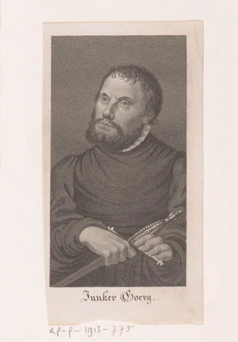 Portret van Martin Luther by Friedrich Wilhelm Meyer, print, 1817
