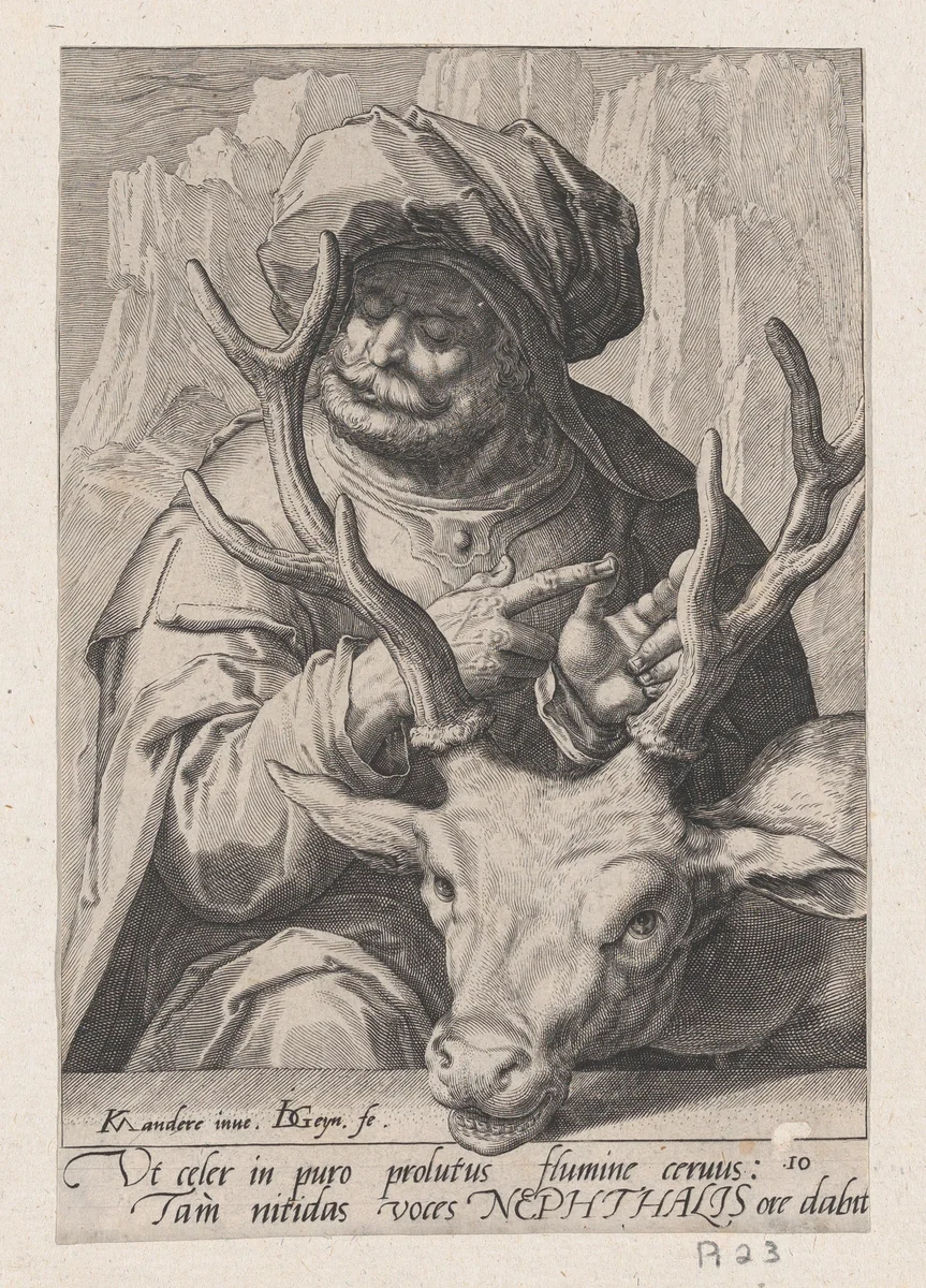 Naphthali, from "The Twelve Sons of Jacob" by Jacques de Gheyn II, print, 1584-1594
