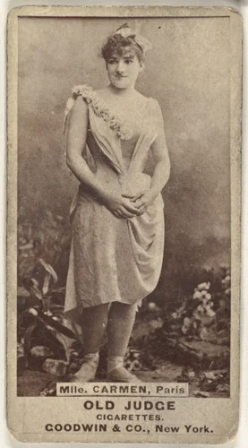 Mlle. Carmen, Paris, from the Actors and Actresses series (N171) for Old Judge Cigarettes by Goodwin & Company, photograph, 1886-1890