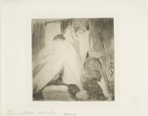 Leaving the Bath by Edgar Degas, print, 1879-1880
