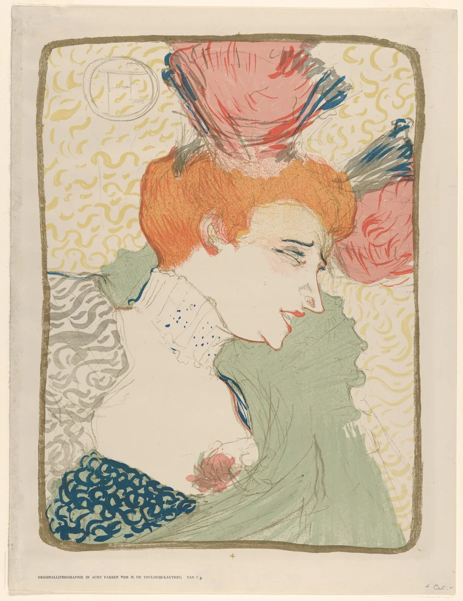 Portrait Bust of Mademoiselle Marcelle Lender by Henri de Toulouse-Lautrec, print, 1895