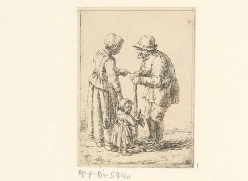 Moeder in gesprek by Christina Chalon, print, 1758-1808