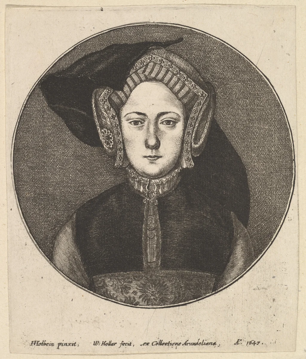 Portrait of a Young Woman by Wenceslaus Hollar, print, 1647
