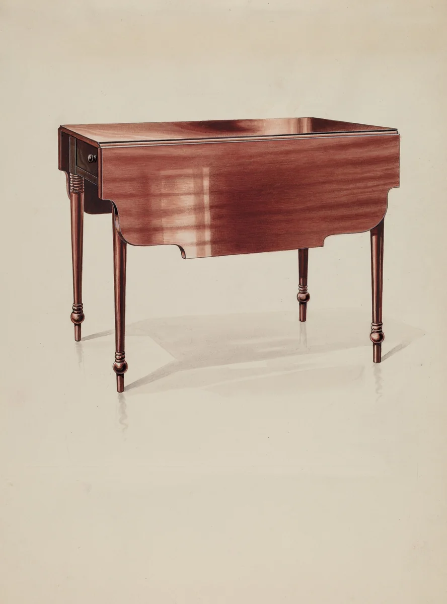 Table by Lawrence Porth, index of american design, 1936