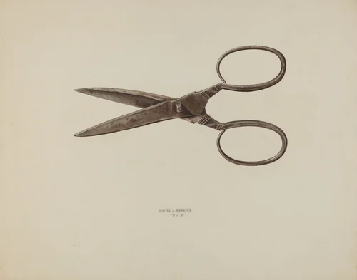 Scissors by Walter Praefke, index of american design, 1939
