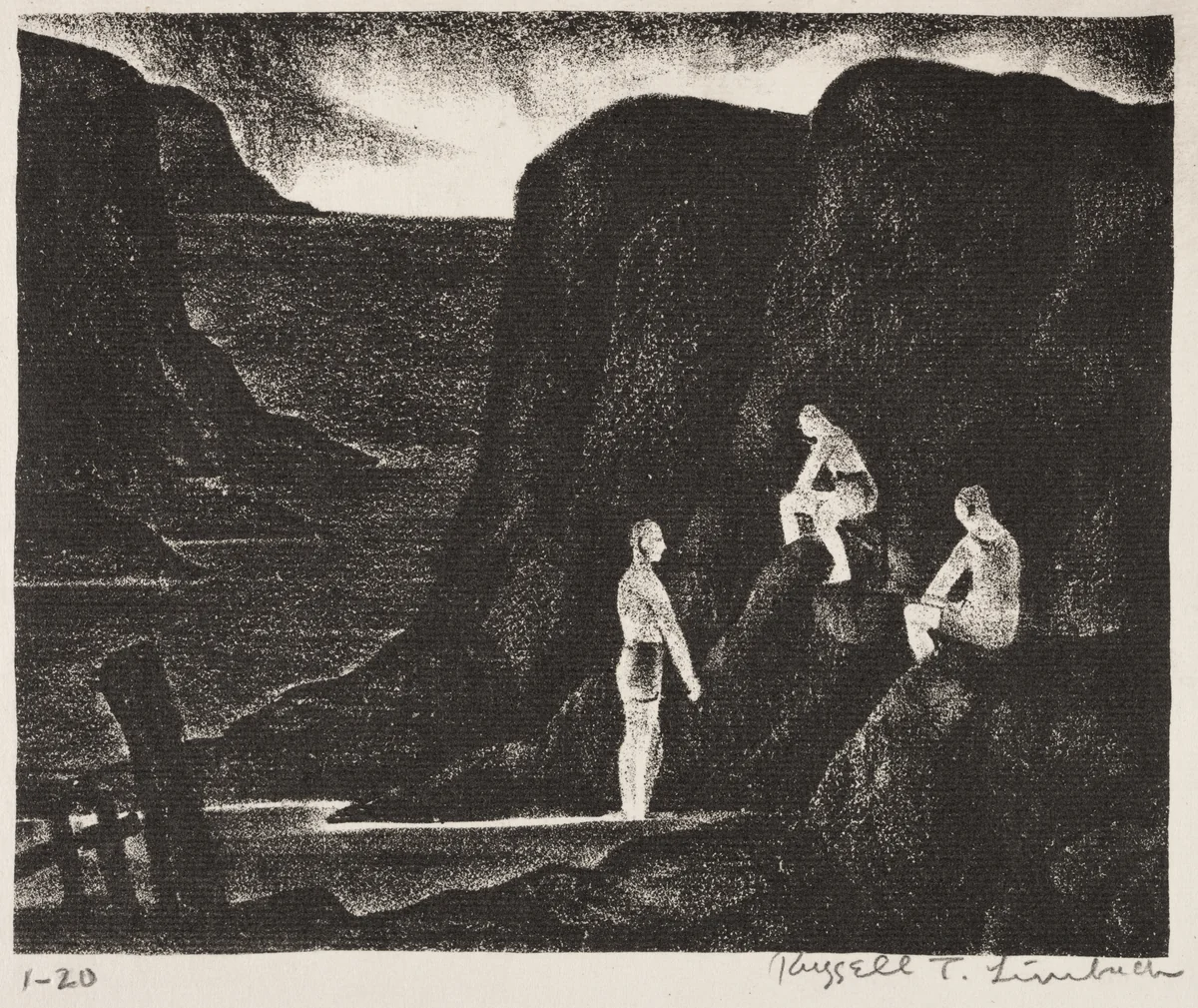 The Bathers by Russell T Limbach, print, 1922-1932