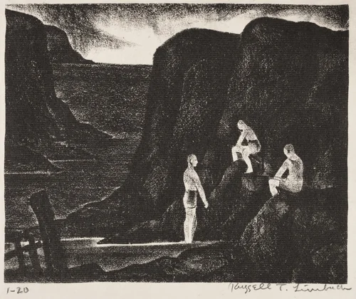 The Bathers by Russell T Limbach, print, 1922-1932