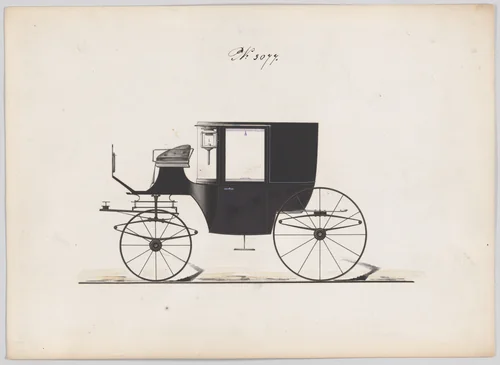 Design for Coupé, no. 3077 by Brewster & Co., drawing, 1874