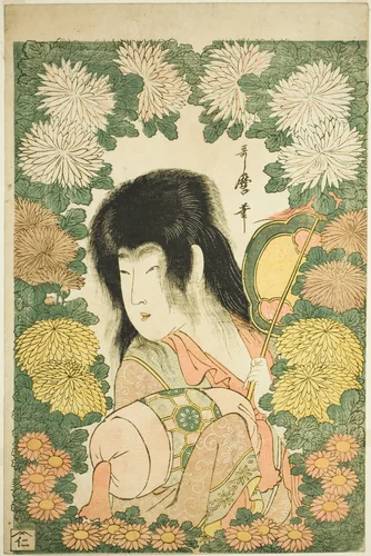 Chrysanthemum Boy by Kitagawa Utamaro (喜多川歌麿), print, 1796-1807