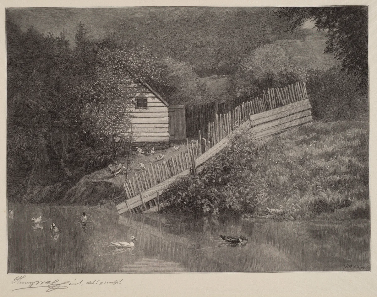 A Duck Pond by Henry Wolf, print, 1906