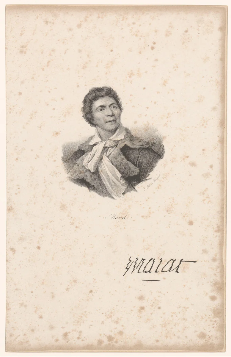 Portret van Jean-Paul Marat by anonymous, print, 1818-1842
