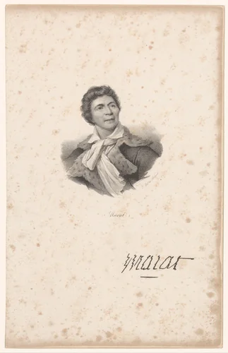 Portret van Jean-Paul Marat by anonymous, print, 1818-1842
