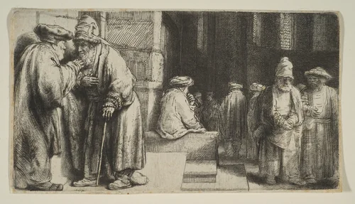 The Synagogue by Rembrandt van Rijn, print, 1648