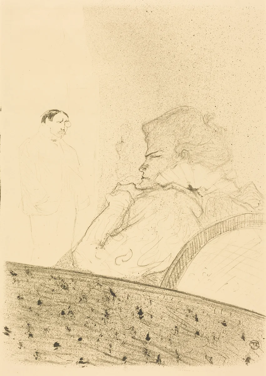 Brandes in His Box (Brandès dans sa loge) by Henri de Toulouse-Lautrec, print, 1894
