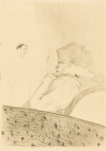 Brandes in His Box (Brandès dans sa loge) by Henri de Toulouse-Lautrec, print, 1894