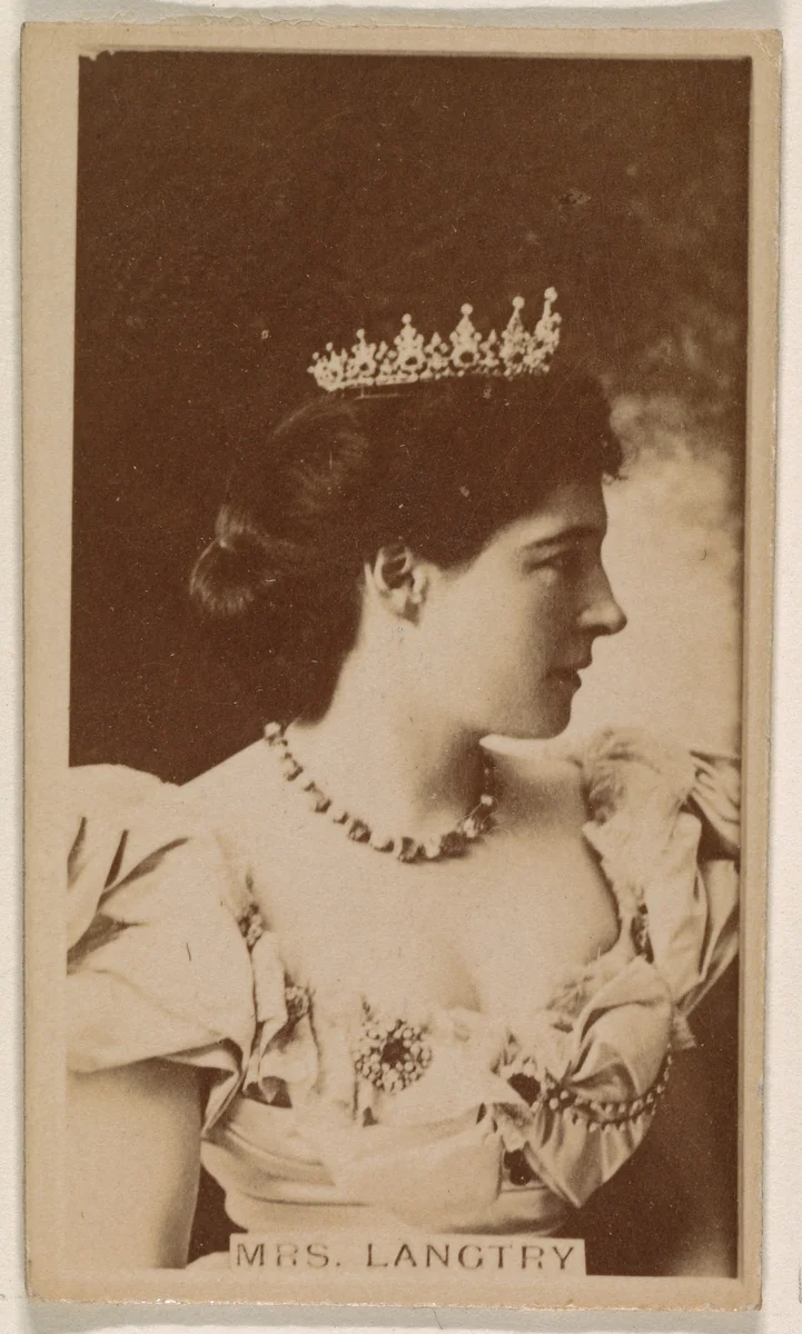 Mrs. Langtry, from the Actresses series (N245) issued by Kinney Brothers to promote Sweet Caporal Cigarettes by Kinney Brothers Tobacco Company, photograph, 1890
