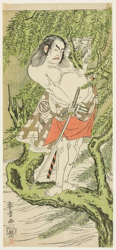 Actor Nakamura Sukegorô II as a Chivalrous Commoner (Otokodate) by Katsukawa Shunshô (勝川春章), print, 1763-1775