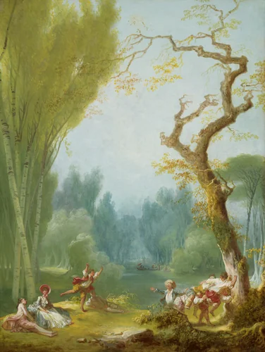 A Game of Horse and Rider by Jean Honoré Fragonard, painting, 1775-1780