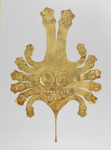 Headdress ornament by Nasca artist(s), metalwork, 1-700