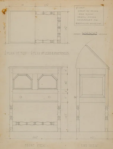 Chest on Frame by B. Holst-Grubbe, index of american design, 1937