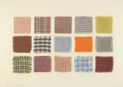 Factory Cloth Samples by Frank J. Mace, index of american design, 1935-1942