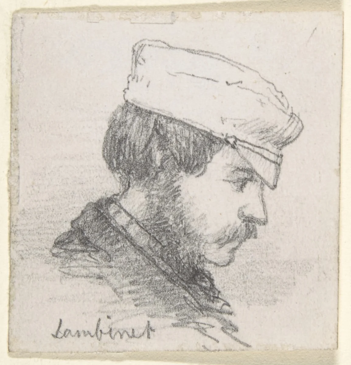 Portrait of Lambinet by anonymous, drawing, 1800-1899
