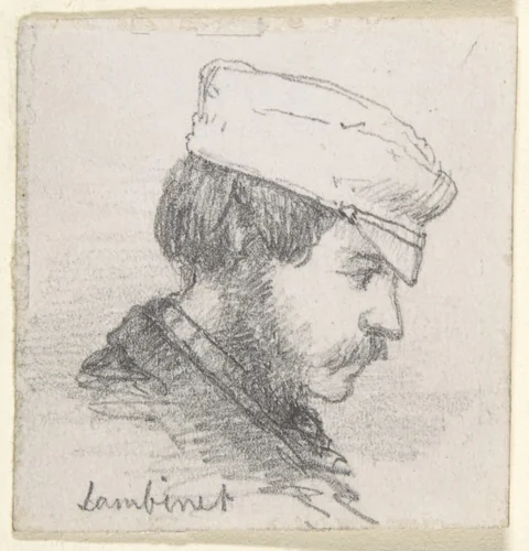 Portrait of Lambinet by anonymous, drawing, 1800-1899