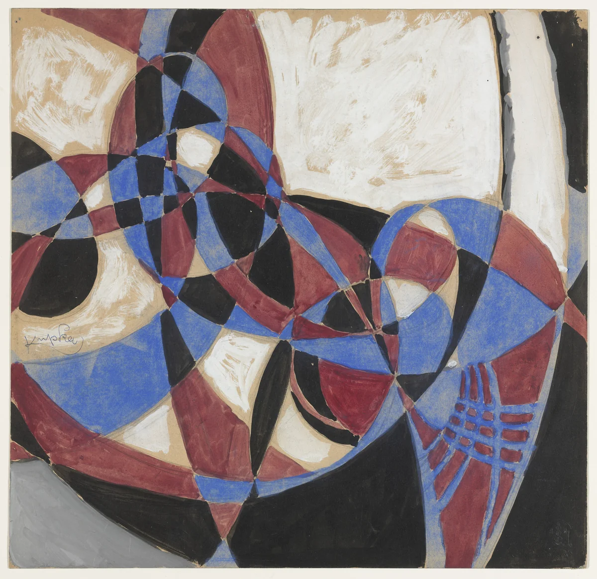 Amorpha: Fugue in Two Colors by František Kupka, drawing, 1912