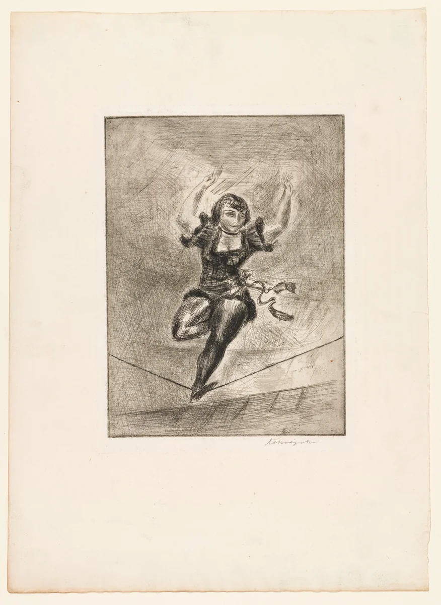 Aerialist by Yasuo Kuniyoshi, print, 1930
