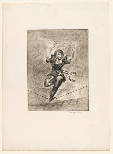 Aerialist by Yasuo Kuniyoshi, print, 1930