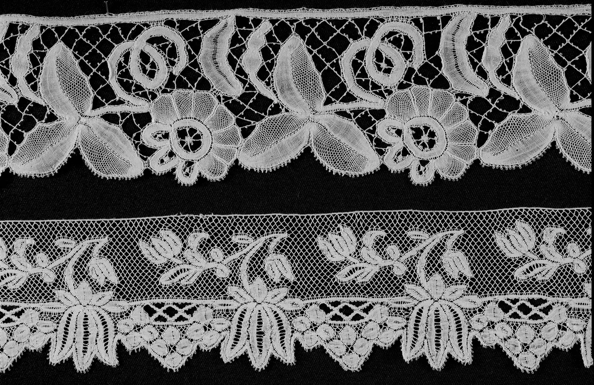 Three Borders by Belgium, probably Bruges, textile, 1801-1900