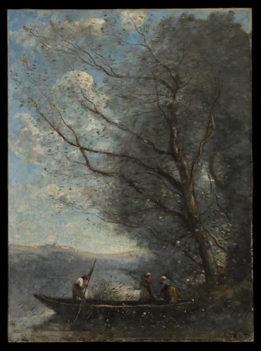 The Ferryman by Camille Corot, painting, 1860-1870