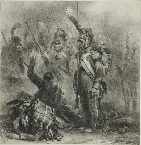 Close the Ranks by Denis Auguste Marie Raffet, print, 1832