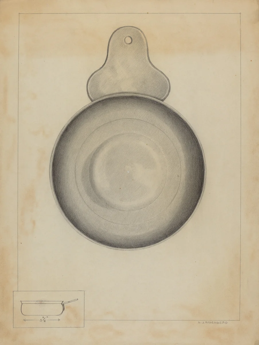 Pewter Porringer by Arthur Zaidenberg, index of american design, 1936