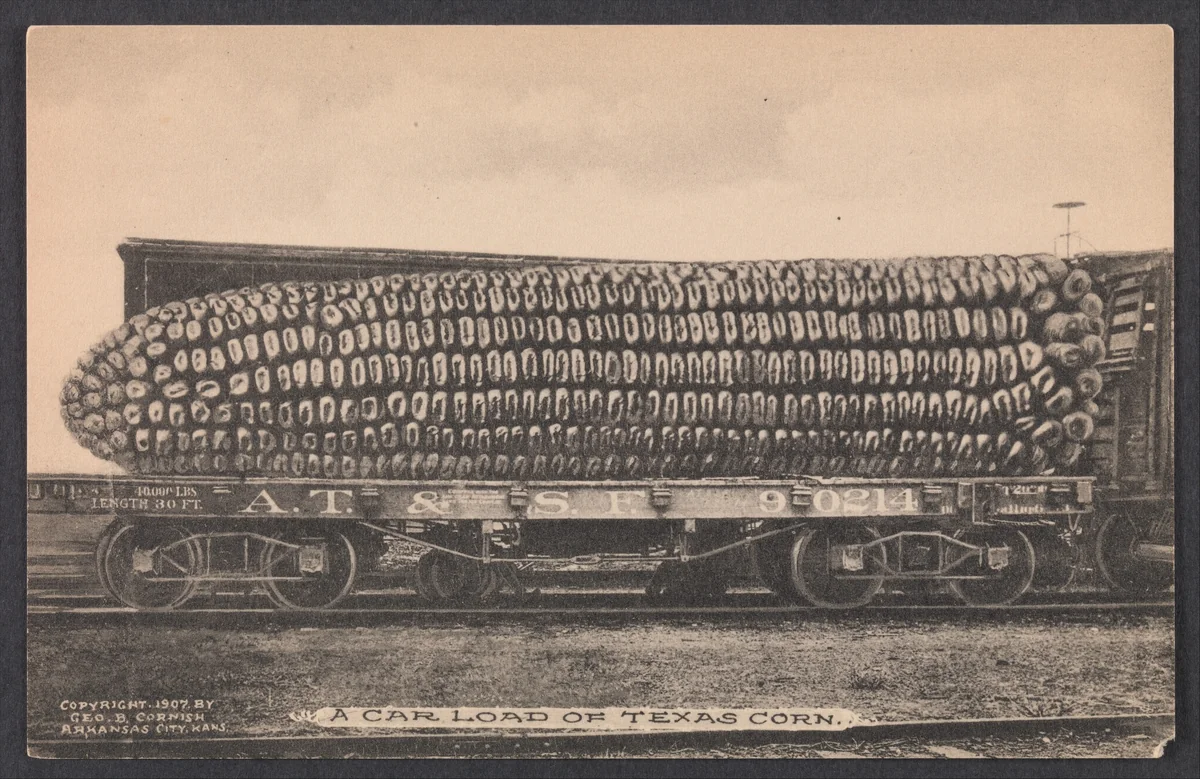 A Car Load of Texas Corn by George B. Cornish, photograph, 1905-1915