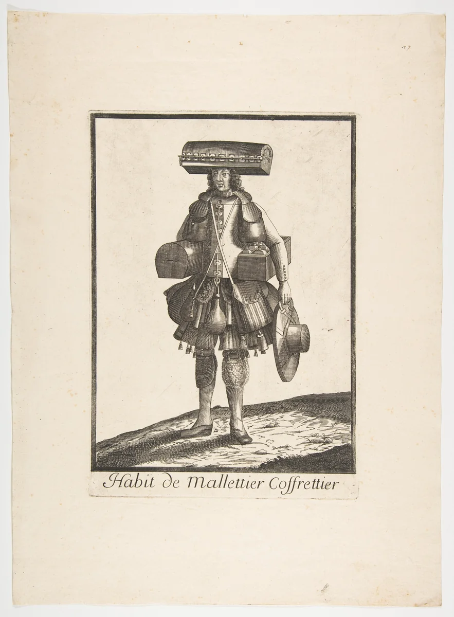Habit de Mallettier Coffrettier by anonymous, print, 1650-1750