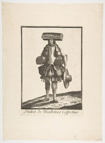 Habit de Mallettier Coffrettier by anonymous, print, 1650-1750