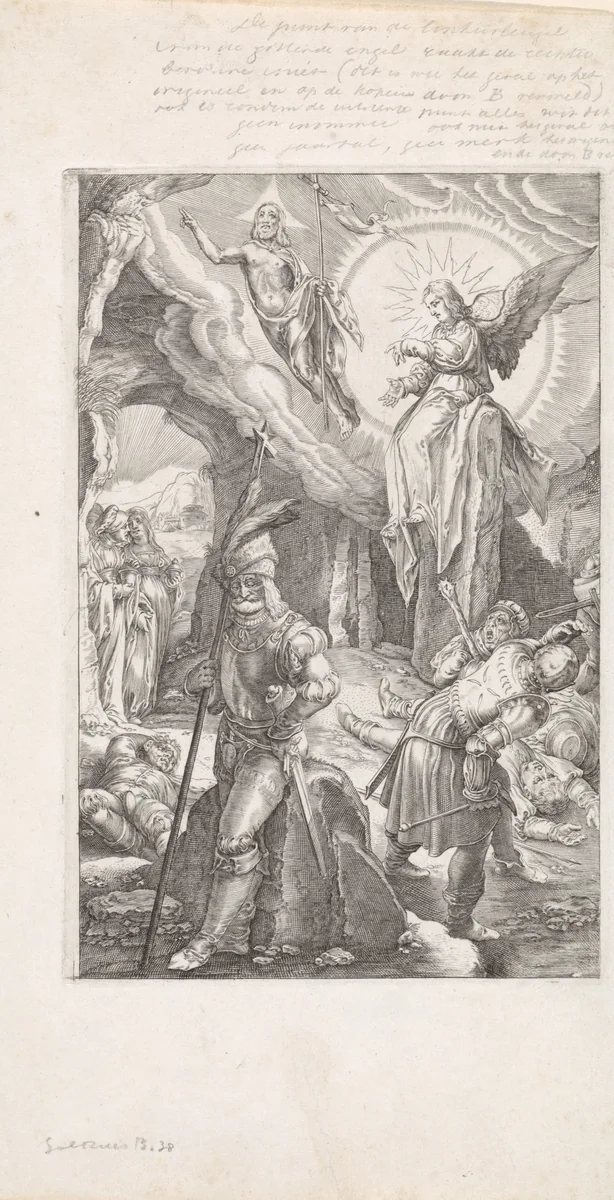 Opstanding van Christus by anonymous, print, 1596-1667